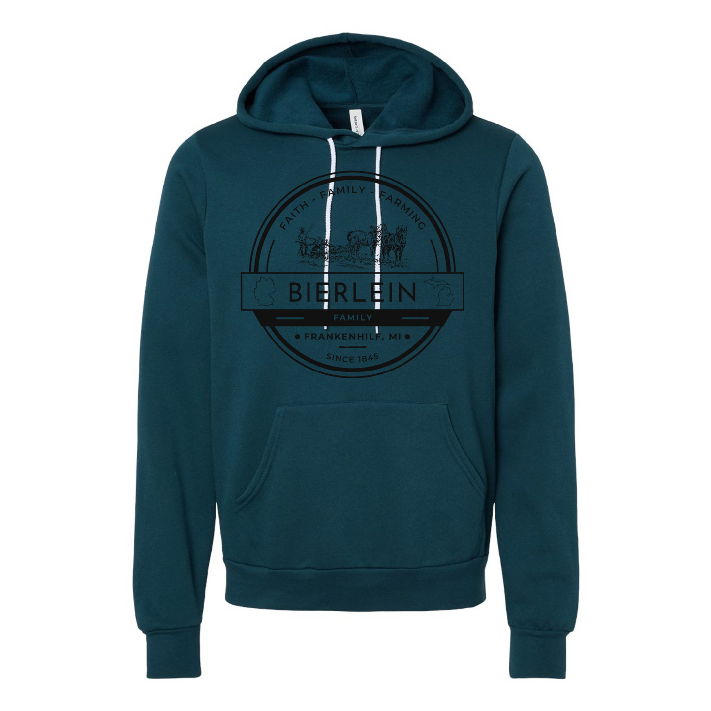 Bierlein Adult Hoodie: Horse & Plow