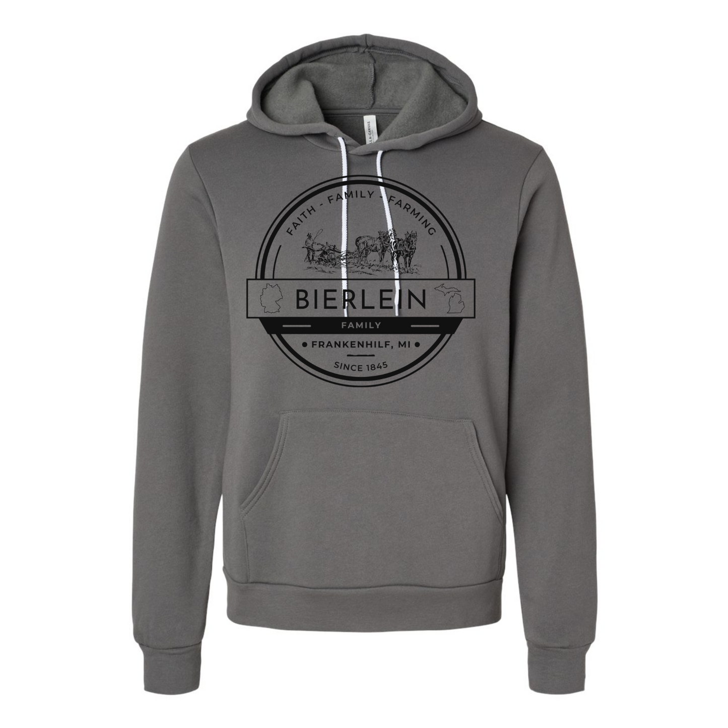 Bierlein Adult Hoodie: Horse & Plow