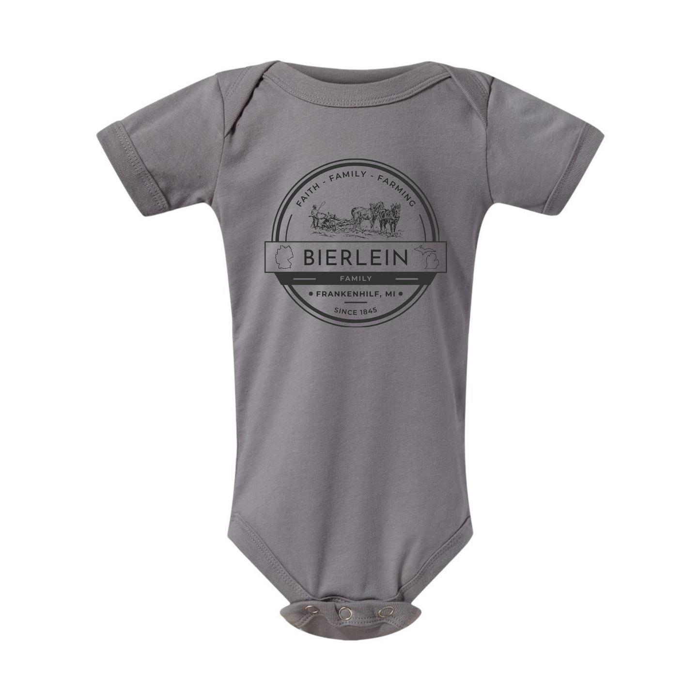 Bierlein Infant Onsie: Horse & Plow