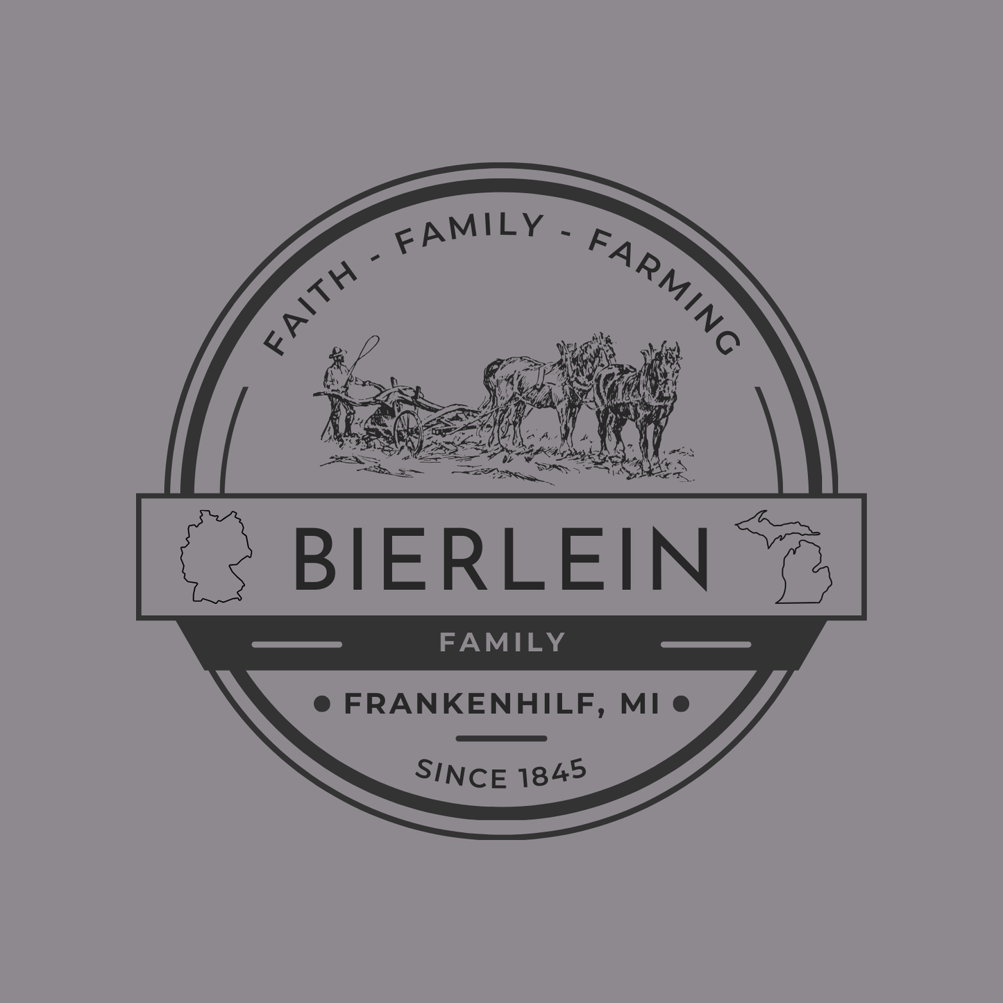 Bierlein Adult Tee: Horse & Plow